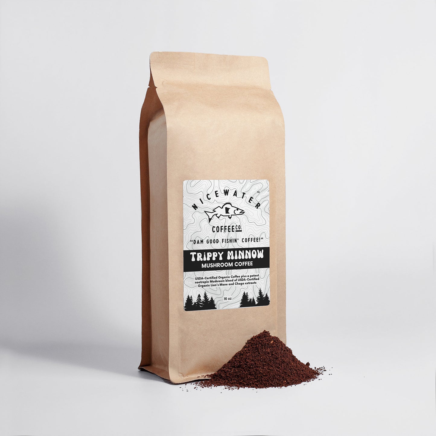 Catch & Cook Customs - Trippy Minnow Mushroom Coffee - 16 oz