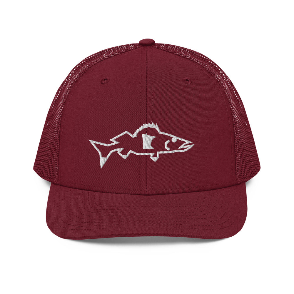 Catch & Cook Customs - Minnesota NiceWater Walleye Trucker Snapback - Gill Red