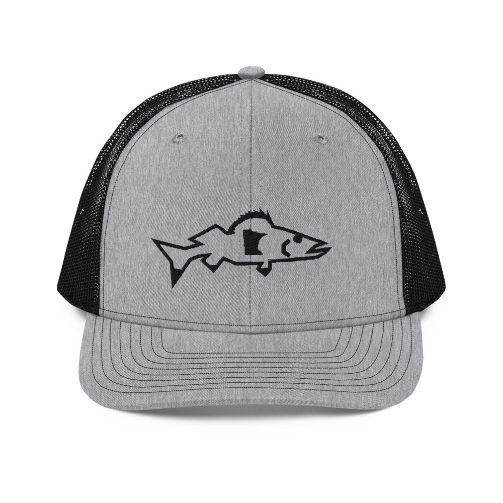 Walleye Tuff - Tonal Camo - Flat Bill Snapback Cap - Walleye Hat - fishing  Hat