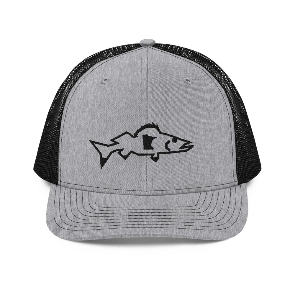 Catch & Cook Customs - Minnesota NiceWater Walleye Trucker Snapback - Heather Grey