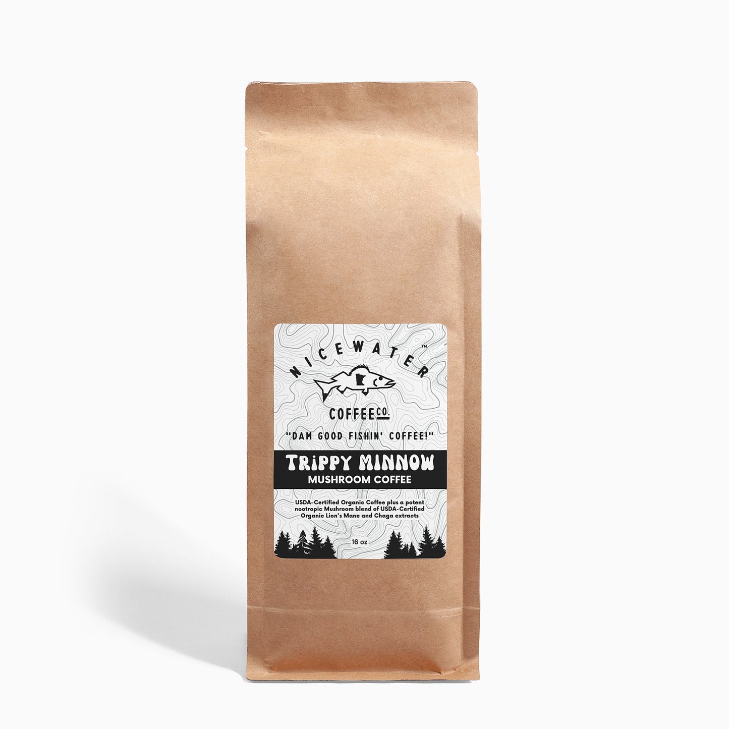 Catch & Cook Customs - Trippy Minnow Mushroom Coffee - 16 oz