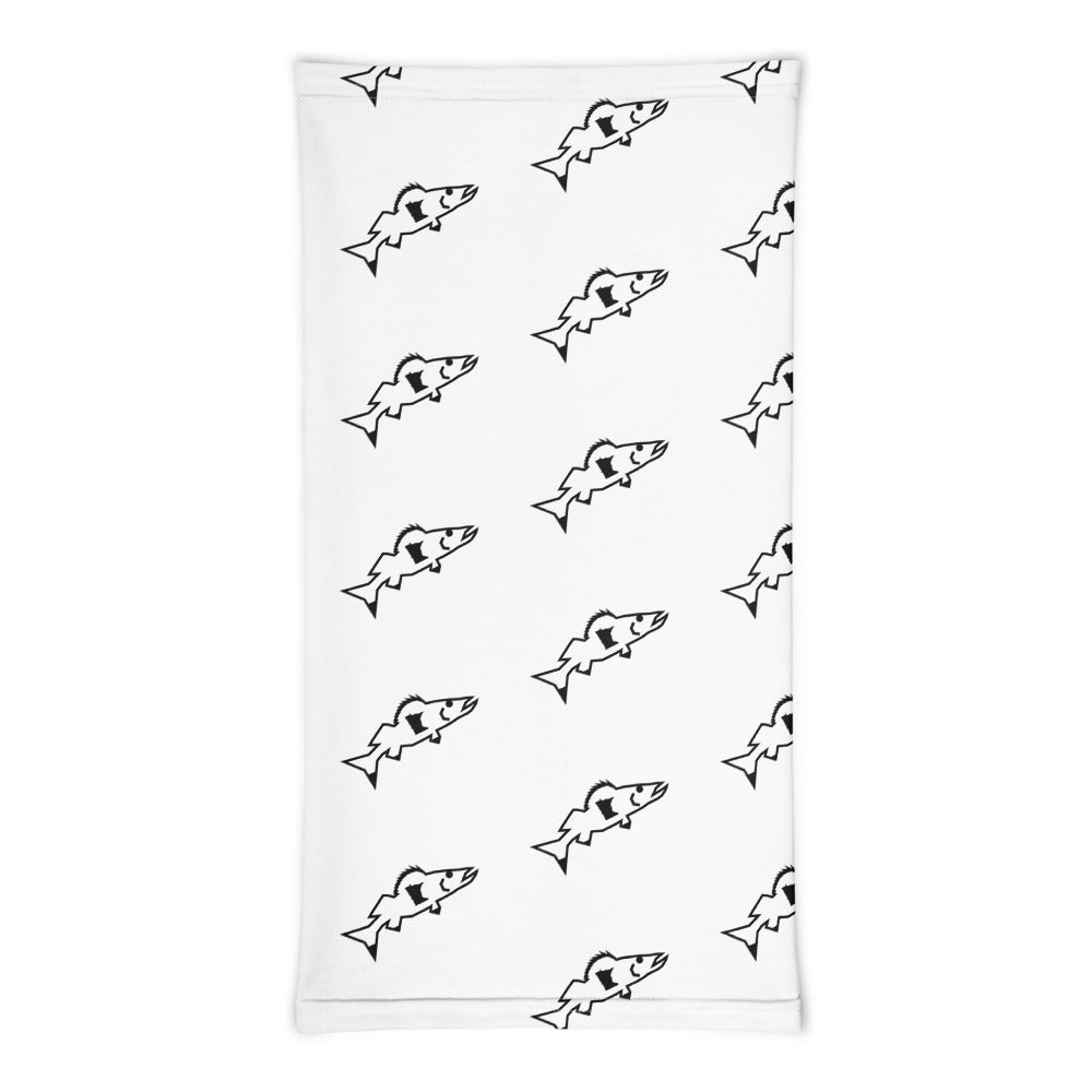 Catch & Cook Customs - SunStealth™ Minnesota NiceWater Walleye Neck Gaiter - White & Black