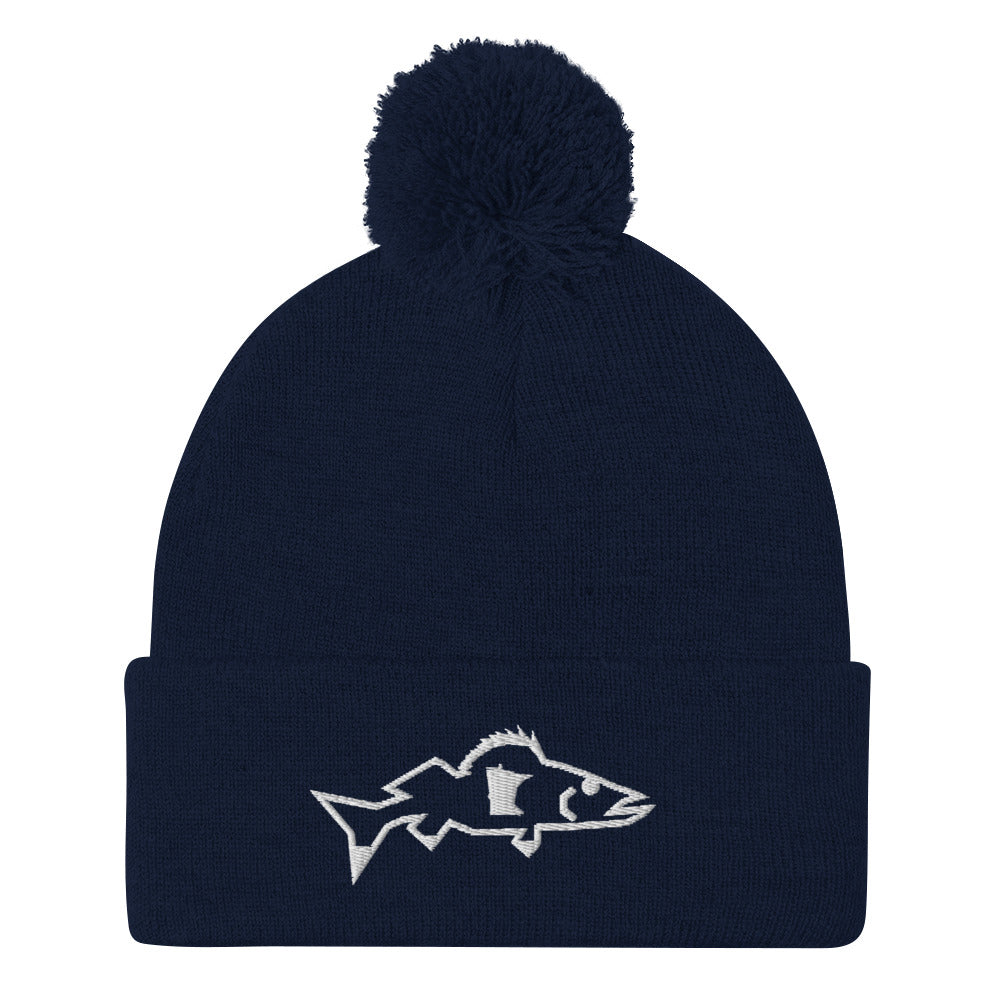 Catch & Cook Customs - Minnesota NiceWater Walleye Ice Fishing Pom-Pom Winter Hat