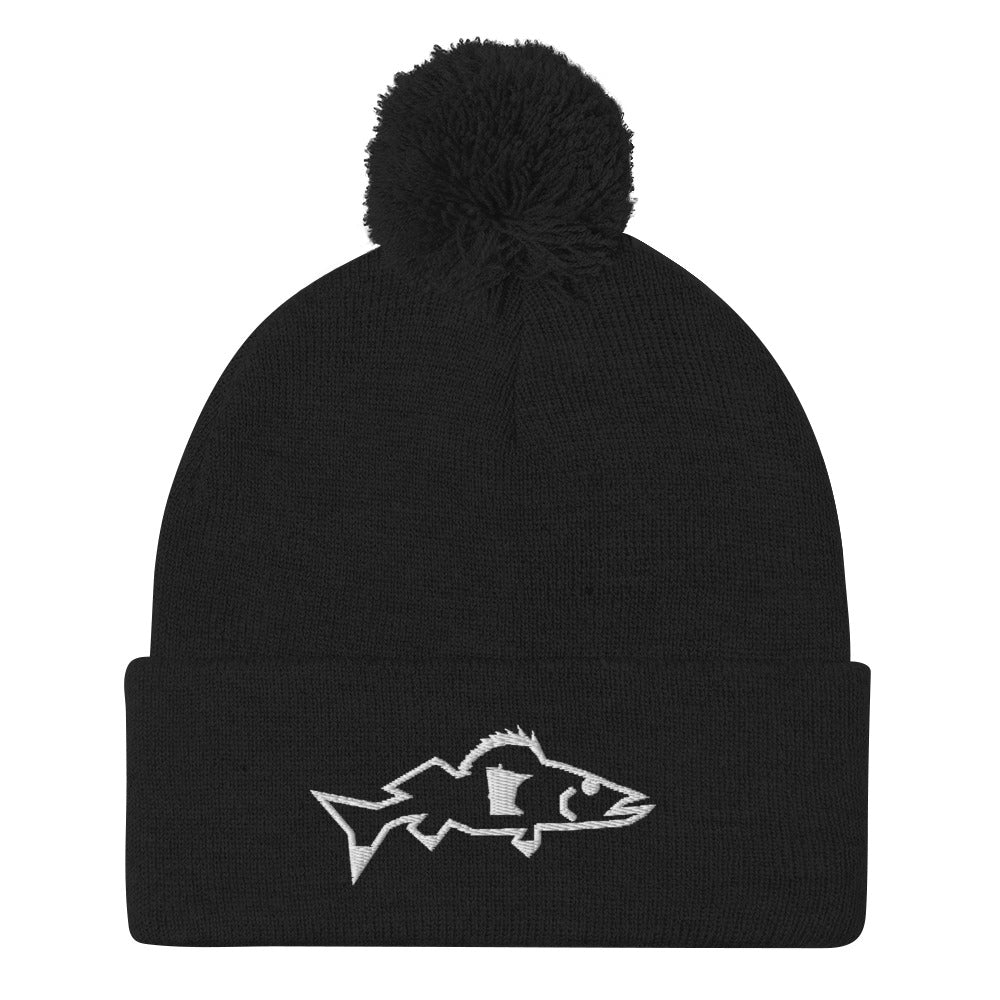 Catch & Cook Customs - Minnesota NiceWater Walleye Ice Fishing Pom-Pom Winter Hat