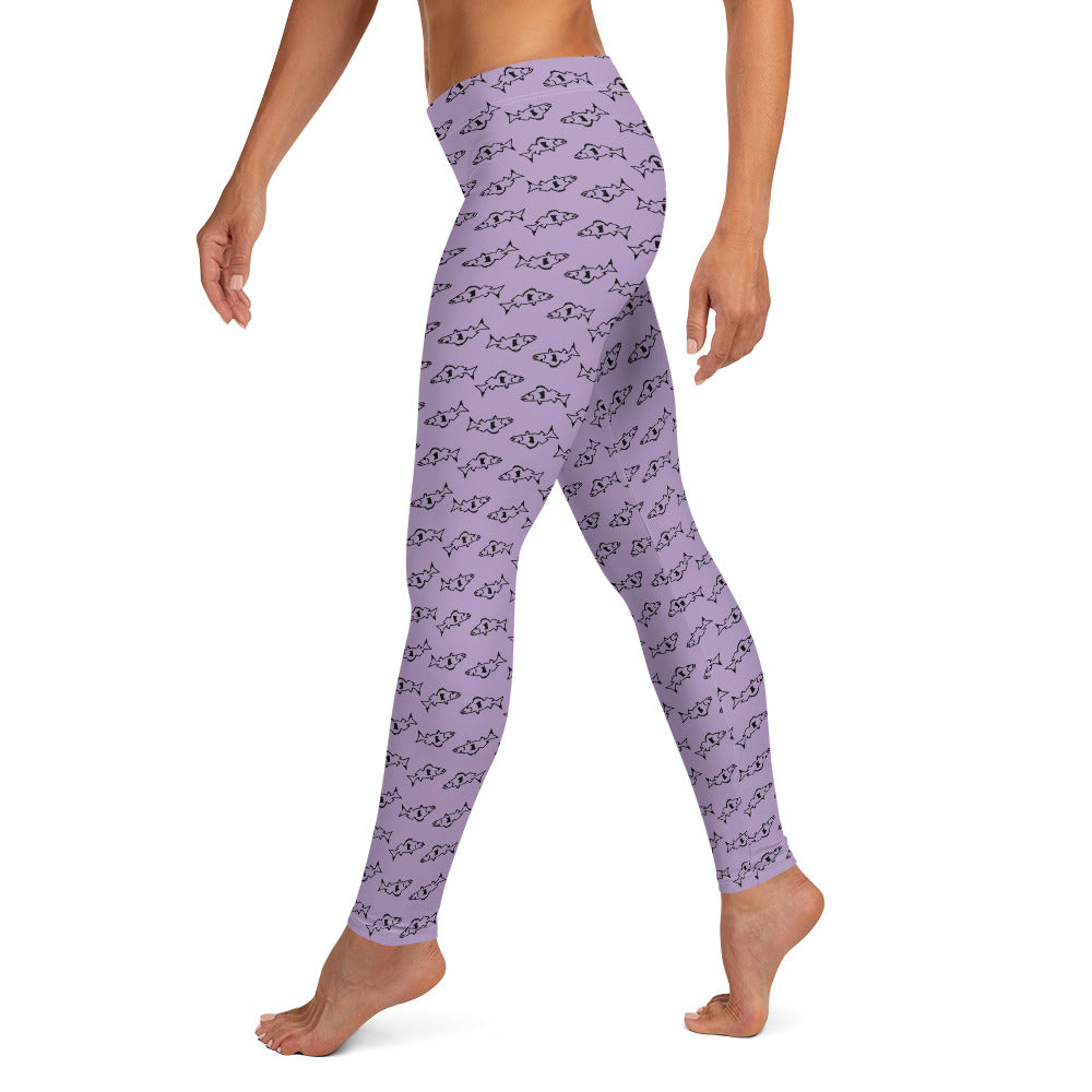 Catch & Cook Customs - Minnesota NiceWater Walleye Leggings - Gameday Purple