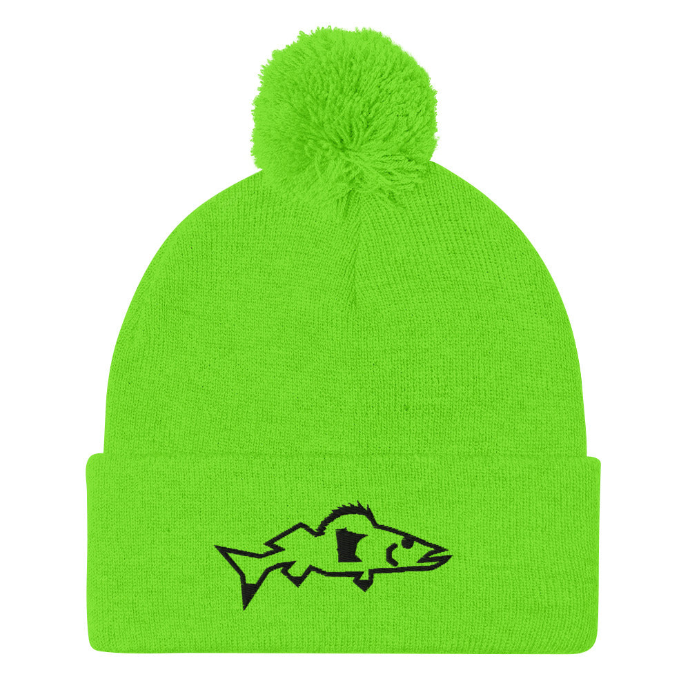 Catch & Cook Customs - Minnesota NiceWater Walleye Ice Fishing Pom-Pom Winter Hat