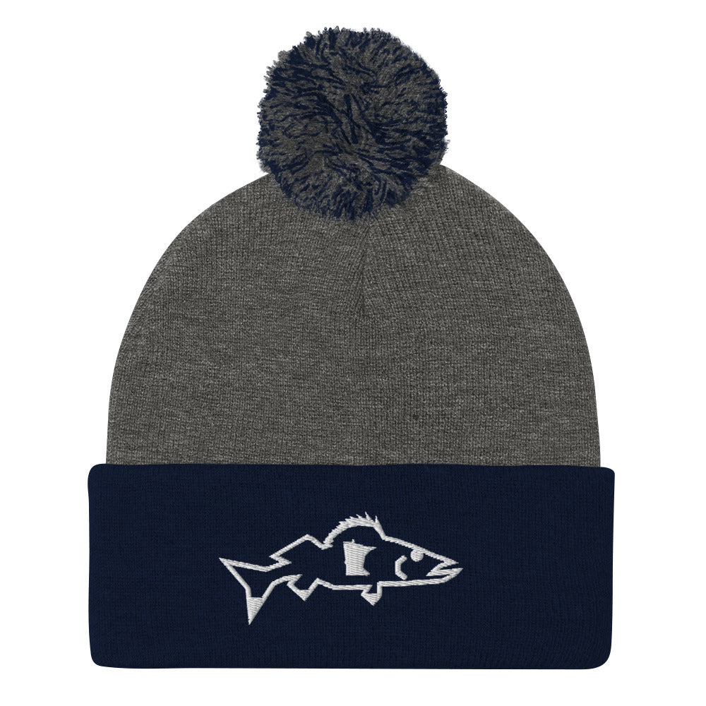 Catch & Cook Customs - Minnesota NiceWater Walleye Ice Fishing Pom-Pom Winter Hat