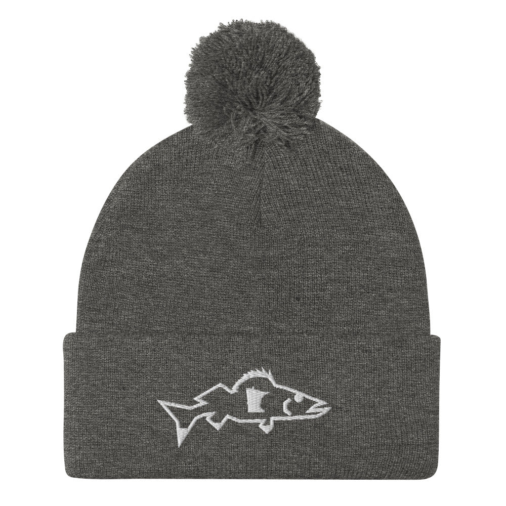 Catch & Cook Customs - Minnesota NiceWater Walleye Ice Fishing Pom-Pom Winter Hat