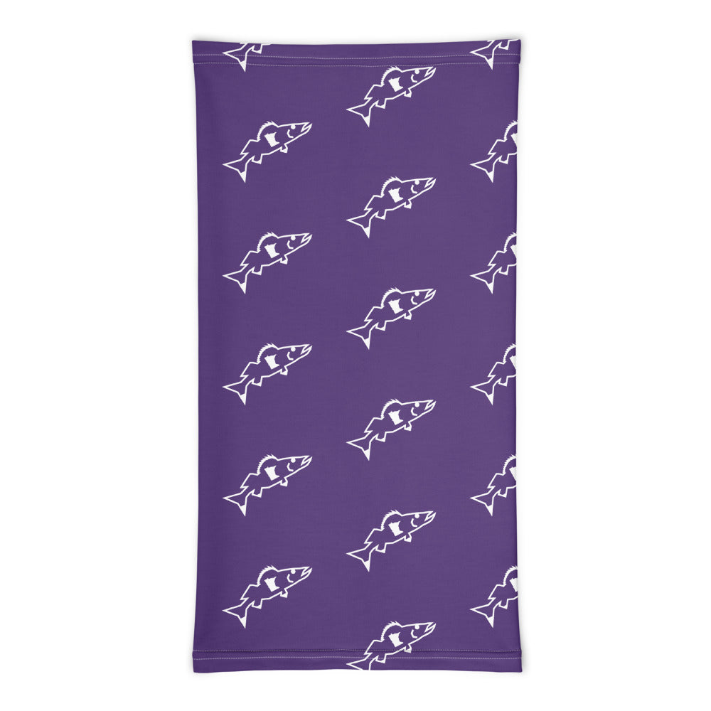 Catch & Cook Customs - SunStealth™ Minnesota NiceWater Walleye Fishing Neck Gaiter - Gameday Purple