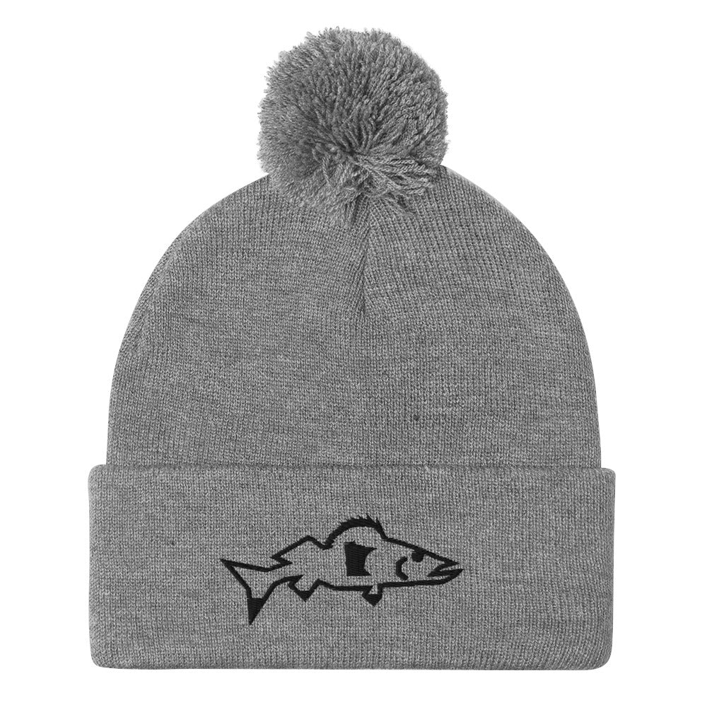 Catch & Cook Customs - Minnesota NiceWater Walleye Ice Fishing Pom-Pom Winter Hat