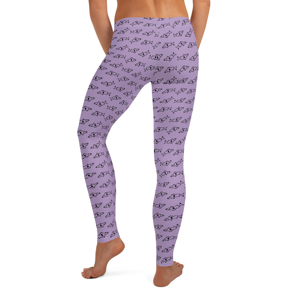 Catch & Cook Customs - Minnesota NiceWater Walleye Leggings - Gameday Purple