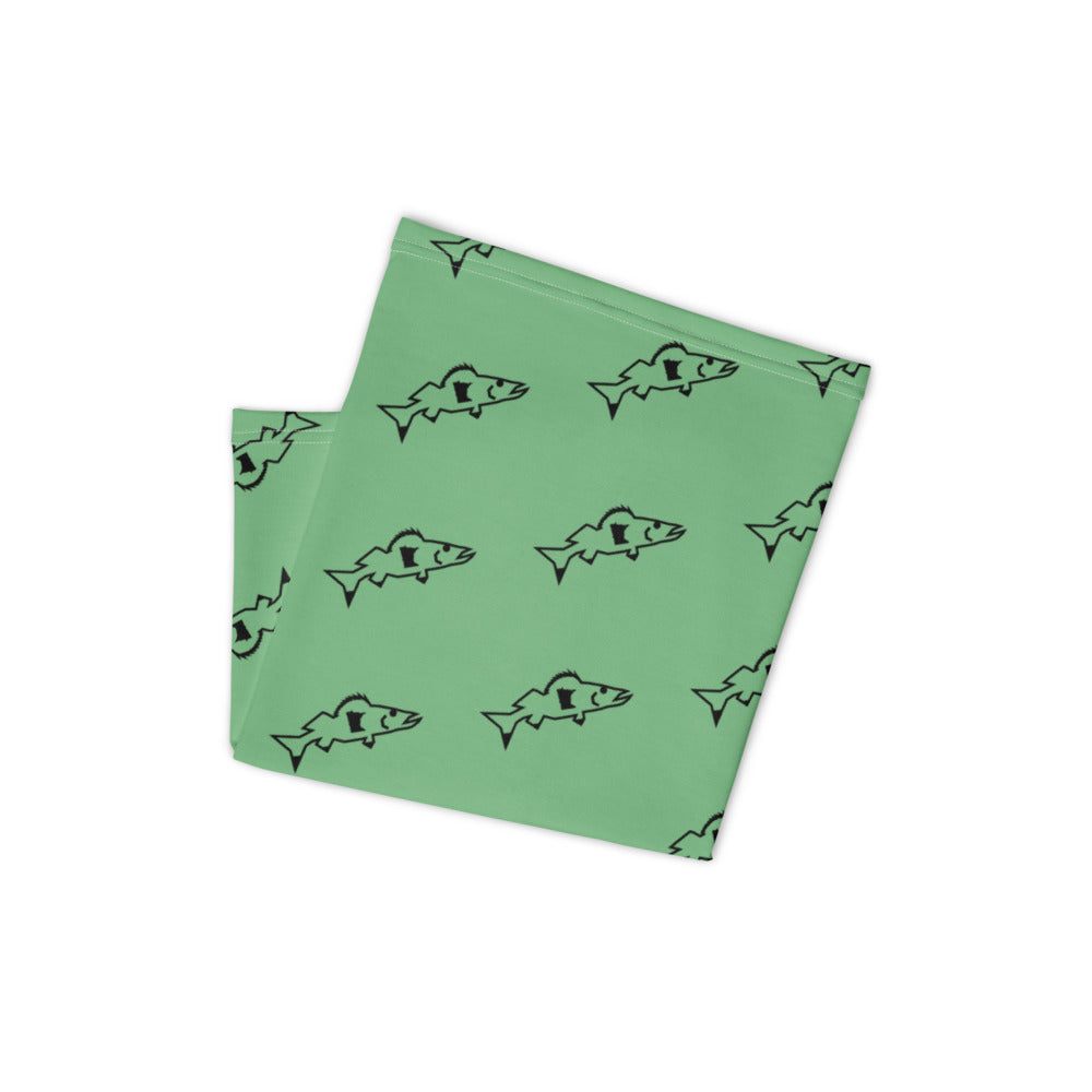 Catch & Cook Customs - SunStealth™ Minnesota NiceWater Walleye Fishing Neck Gaiter - Weedline Green