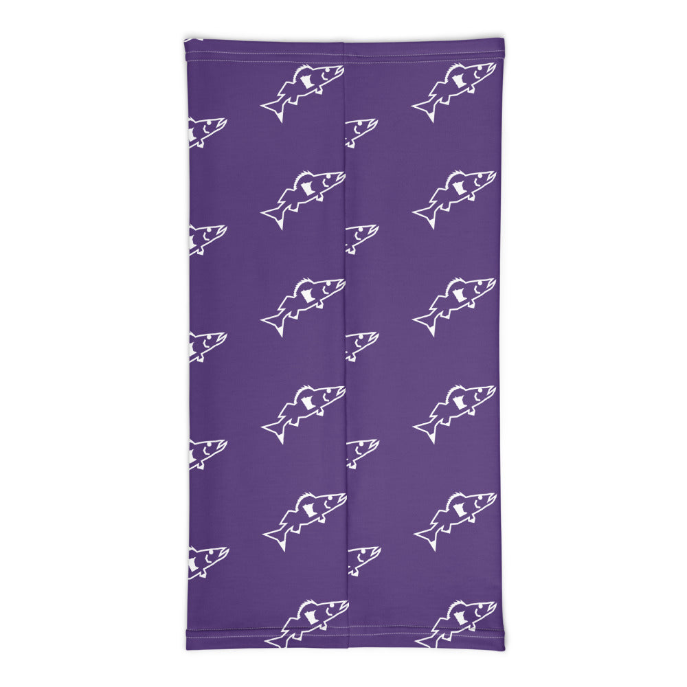 Catch & Cook Customs - SunStealth™ Minnesota NiceWater Walleye Fishing Neck Gaiter - Gameday Purple