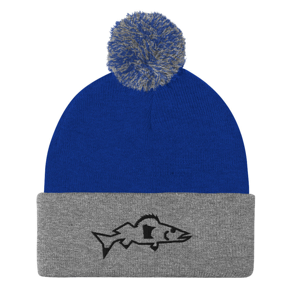 Catch & Cook Customs - Minnesota NiceWater Walleye Ice Fishing Pom-Pom Winter Hat